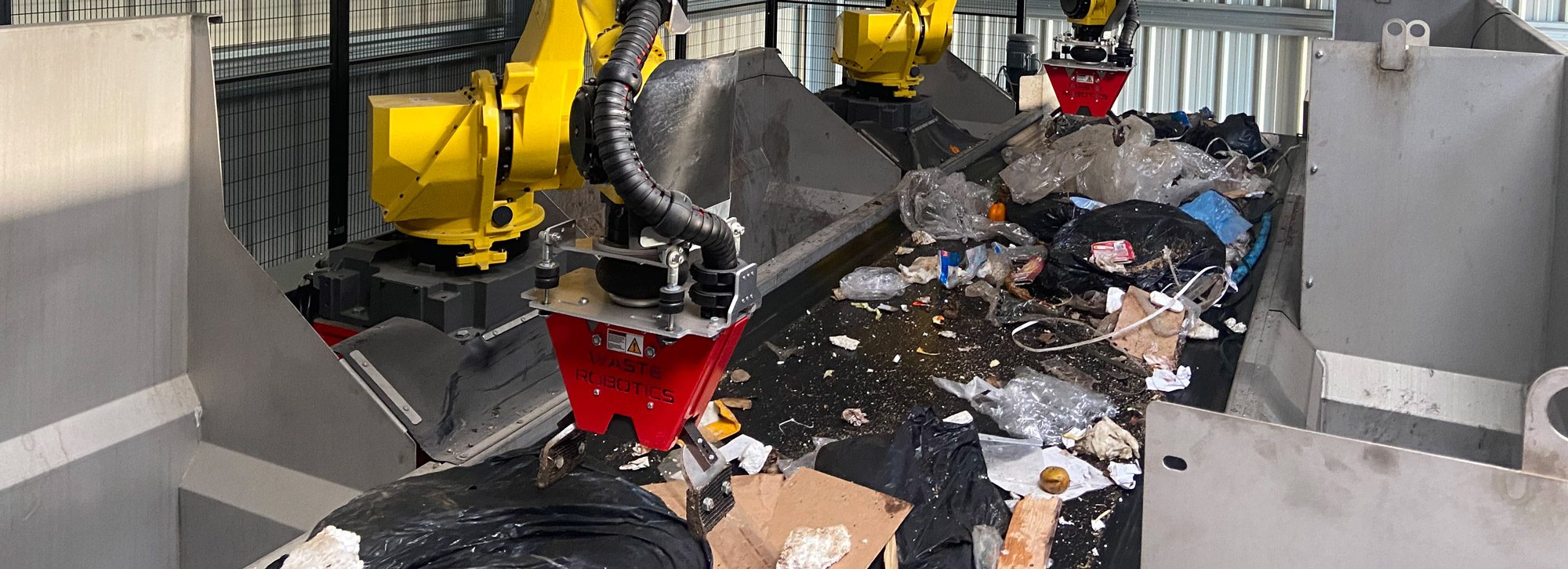 Robot som sorterer C&D-avfall